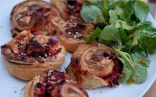 Goat Cheese and Beetroot Puff Pastry